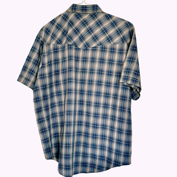 Men’s Blue-Gray Western Shirt Sz XL - Picture 4 of 11